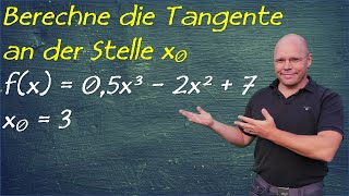 Tangente an Funktion berechnen  einfach erklärt [upl. by Ettelocin]