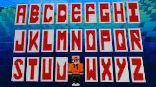 Minecraft Banner Alphabet Tutorial Letter Banners in Survival [upl. by Notgnilliw]