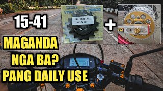 Raider 150 Fi   1541  Sprocket Combination Maganda ba  Honest Review [upl. by Iinden]