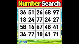 Number Match Exercise your brain with numberfinding quizzes【Memory  brain game  Quiz 】199 [upl. by Beverle]