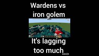 Wardens vs iron golems [upl. by Atiniuq]