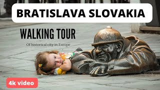 Bratislava Slovakia walking tour 4K 2023 [upl. by Pegg]