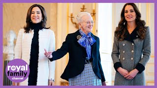 A Royal Occasion Kate Meets the Danish Queen and Princess [upl. by Bonaparte]