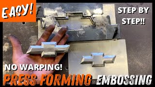 How To Make A Press Form  Embossing Sheet Metal Using Basic Tools [upl. by Eiramlirpa606]