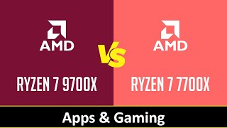 RYZEN 7 9700X vs RYZEN 7 7700X [upl. by Annaoi]