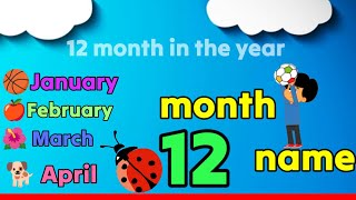 January February  Month Name  month of the year  spelling of months 12 month [upl. by Ahsaekal852]