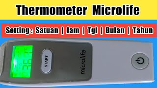 Cara Setting Thermometer Microlife FR1DL1  Thermometer Infrared [upl. by Hgiellek]