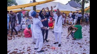 Money Rains As Obafemi Martins And Igalo Spray Money On Footballer During His Wedding [upl. by Eimmas]