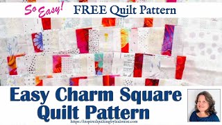 A Creative Quilting Idea for this Easy Charm Square Baby Quilt  Lea Louise Quilts [upl. by Elbys285]