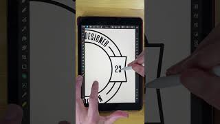 Designing a logo with Affinity Designer iPad app affinitydesigner [upl. by Neva]