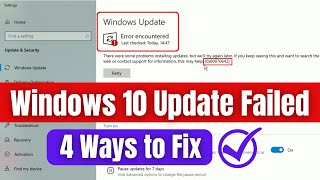 Windows 10 Update Failed  4 Ways to Fix [upl. by Aeriela]