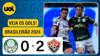 PALMEIRAS 0 X 2 VITÓRIA  CAMPEONATO BRASILEIRO 2024 VEJA OS GOLS [upl. by Neerac]