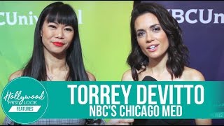 TORREY DEVITTO from NBCS CHICAGO MED opens up on KISSING NICK GEHLFUSS [upl. by Sylram436]