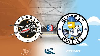 Rebels v Blake St Bullies  Div 3  12th November  IceHQ Rec League ice hockey [upl. by Sammie]