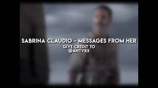 Messages From Her Sabrina Claudio  audio edit [upl. by Oterol]