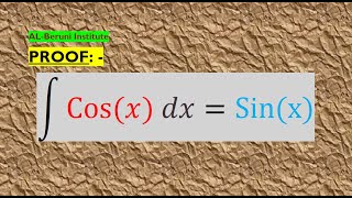 06 Proof Integral cosx  sinx [upl. by Annaeed]