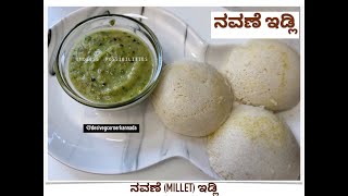 ಆರೋಗ್ಯಕರವಾದ ರುಚಿಯಾದ ಹೂವಿನಂತ ನವಣೆ ಇಡ್ಲಿ  Millet Idli Recipe in kannada [upl. by Berne395]