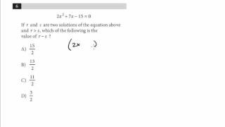 New PSAT Math Concepts Advanced Math 1 [upl. by Ecnarrat]