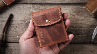 Making an Ordinary Wallet with Premium VegetableTanned Leather  Leathercraft [upl. by Fredra104]