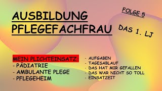 Ausbildung Pflegefachfrau Pflichteinsätze  Pflegefachfrau das 1 Ausbildungsjahr ist um [upl. by Aneehsyt]