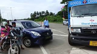 Accident involving Rent a Car which dashed against a two wheeler lady rider  Viva Goa News [upl. by Markos]