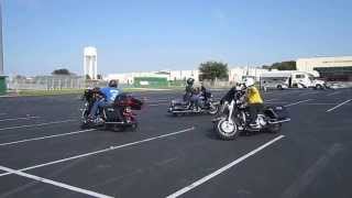 Motorcycle Instruction Class Learning to turn a heavy motorcycle [upl. by Ahsile]