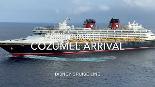 Disney Magic Cozumel Mexico Arrival January 14 2024 as seen from Disney Dream [upl. by Keeler]