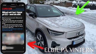 Elbil amp Bilkö quotVintertidquot  Problem  Hur Länge Håller Batteriet Volvo XC40 Recharge MY24 [upl. by Yenhoj]