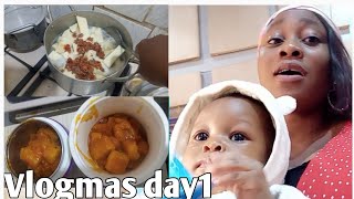 Making sweet local Poriage yam for my family VLOGMAS DAY 1 [upl. by Neerahs]