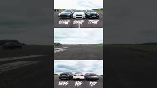 M5 800 HP VS RS7 800 HP VS E63S 770 HP shorts m5 rs7 e63s 800 hp [upl. by Anaerol]