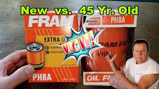 Fram PH8A Oil Filter vs Old Fram PH8A Oil Filter Cut Open Comparison [upl. by Ik]