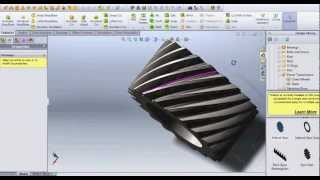 make helical gear using toolbox solidworks 2013 [upl. by Mace]