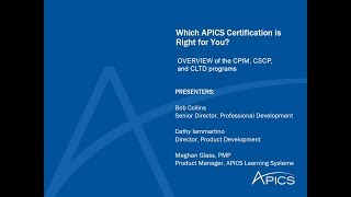 Which APICS Certification is Right for You [upl. by Gregory400]