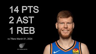 Davis Bertans 14 pts 2 ast 1 reb vs 76ers  March 01 2024 [upl. by Oludoet]