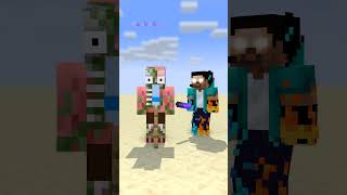 HELP Baby Zombie Flip The Water Bottle💪shorts minecraft [upl. by Herwick]