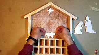 Wooden Advent Calendar with Drawers  A Rustic Countdown to Christmas [upl. by Linell]