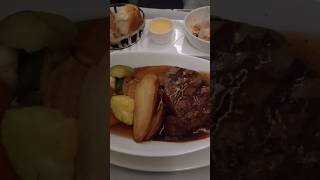 BUSINESS CLASS plane food WORTH IT  businessclass shorts foodietravel review eatwithme [upl. by Angeli]