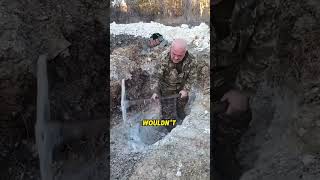 Soldiers digging trenches in winter🥶🥶 foryou army military war [upl. by Nodab]