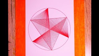 Learn To Draw Geometric Equilateral Triangle Crossed In Straight Lines Pattern [upl. by Ettesus]