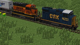 Traincraft  CSXampBNSF [upl. by Neelya]