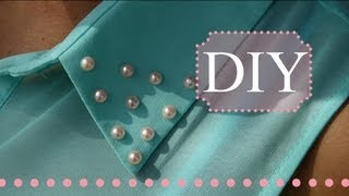 DIY Pearl Stud Collar  No Sew [upl. by Tireb]