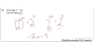 GCSE 91 Maths Higher Tier only Fractional and Negative Indices Challenge Question OCR AQA EDEXCEL [upl. by Strephon117]