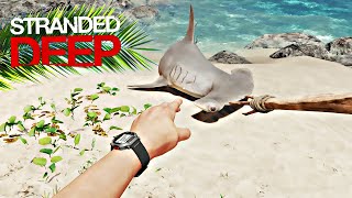 STRANDED DEEP 09  VIREI MATADOR DE TUBARÃO [upl. by Aniuqahs]