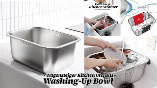 Wagensteiger SUS304 Premium Stainless Steel Dishpan  Multipurpose Dish Tub [upl. by Ecydnac374]