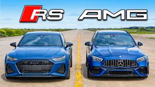 New AMG C63 v Audi RS7 Performance DRAG RACE [upl. by Ohl]