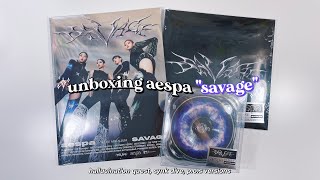 unboxing aespa quotsavagequot albums ✯ hallucination quest synk dive pos versions [upl. by Lark]