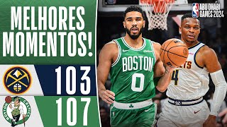 Celtics vencem Nuggets DE VIRADA na prétemporada da NBA Westbrook estreia bem I MELHORES MOMENTOS [upl. by Nagorb]