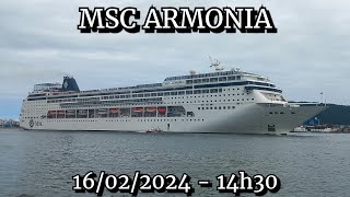 MSC Armonia saindo de Santos 16022024 [upl. by Celisse265]