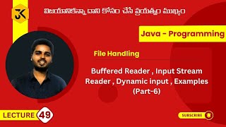 49 Java  File Handling  Buffered Reader  Input Stream Reader  Dynamic input  Examples PartVI [upl. by Laniger]