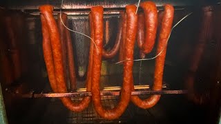 Smoked Sausages recipe Polish kielbasa How to cure and smoke sausages at home in a smoker [upl. by Vasyuta505]